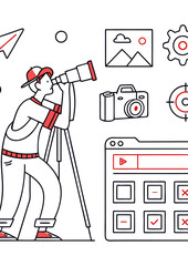 Clean Web Icons Collection – Digital UI Elements for Infographics