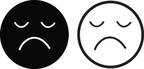 Emoji face icon in flat line set. isolated on transparent background Doodle drawn sketch style. with different expression emotion