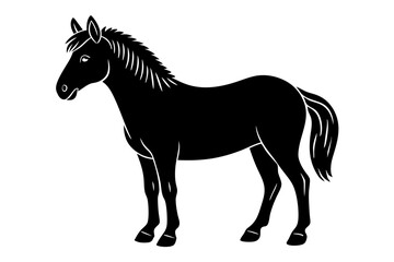 Fototapeta premium Przewalski's Horse Vector Art – A Majestic Wild Horse Design