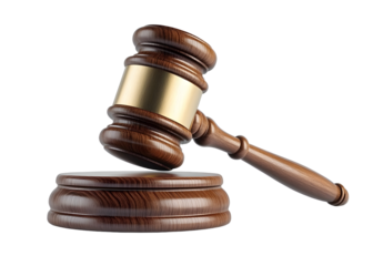 Gavel isolated isolated on transparent or white background, png