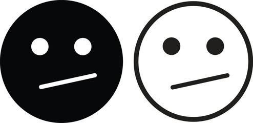 Emoji face icon in flat line set. isolated on transparent background Doodle drawn sketch style. with different expression emotion