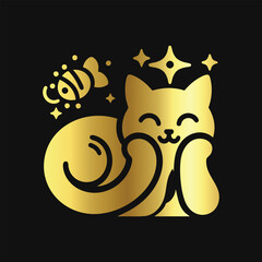 Royal Gold Cat Icon: Prestige and Excellence
