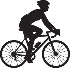Cyclist Silhouette Vector - Road Bike Rider Illustration