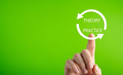 Concept of Theory and Practice. Business concept