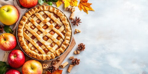 Apple pie food banner