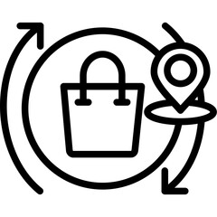 Shopping Cart Return Locator Icon