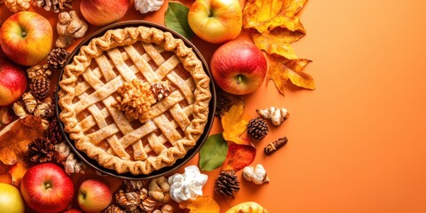 Apple pie food banner
