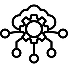 Obraz premium Cloud Integration Icon