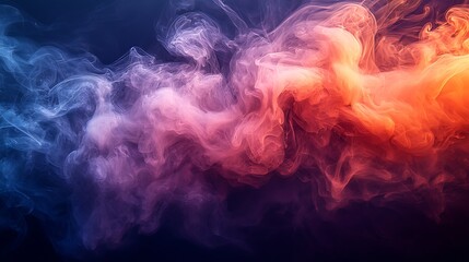Abstract Colorful Smoke Swirls and Flowing Patterns