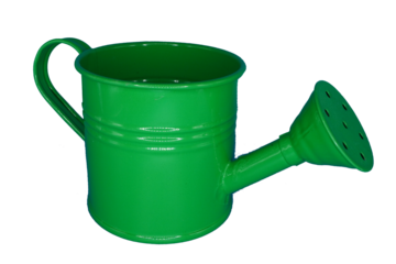 Green watering can without background