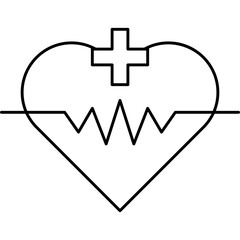 heart and heartbeat symbol