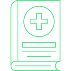 Obraz premium Medical Book single vector icon illustration
