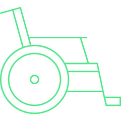 Wheelchair single vector icon illustration