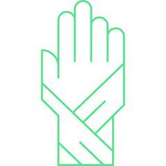 Bandaged Hand single vector icon illustration