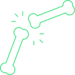 Bone single vector icon illustration