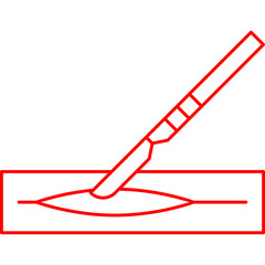 Surgerical Cut single vector icon illustration