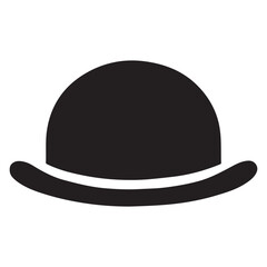 Classic Bowler Hat Silhouette Vector Art For Timeless Style Symbol