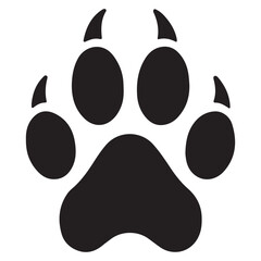 Black Bear Paw Print Vector Graphic for Animal Lover Designs