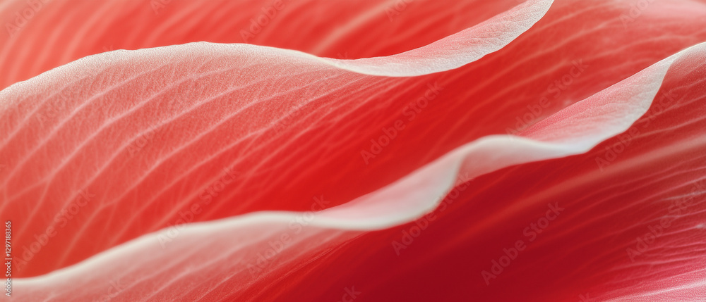 Poster Macro shot of flower petal capturing texture and delicate layers