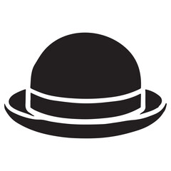 Classic Bowler Hat Vector Illustration for Vintage Fashion Designs