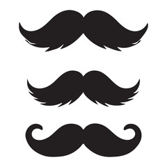 Selection of Stylish Mustache Vector Illustrations for Graphic Designs