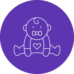 Baby single vector icon illustration
