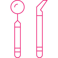 Dentist Tool III single vector icon illustration