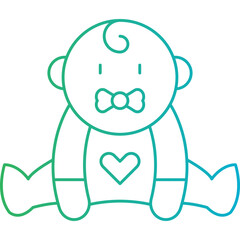 Baby single vector icon illustration