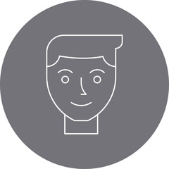 Human Face single vector icon illustration