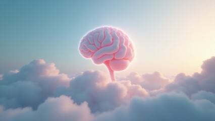 Single brain icon fuses with a cloud symbol, highlighting ai in the cloud and distributed systems for advanced cloud computing innovation.