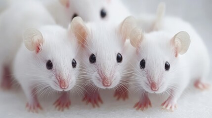 Innovative scientific experiments conducted on white mice to advance biomedical research