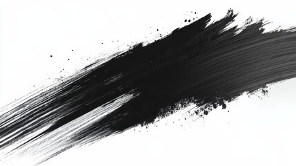 Monochrome abstract texture background with hand painted brush strokes design