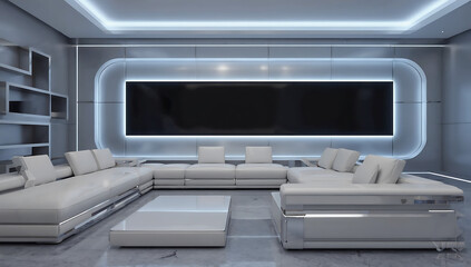 Obraz premium Modern home theater room