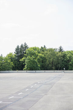 Empty park deck with surroundings