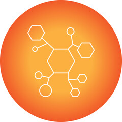 Molecular Structure single vector icon illustration
