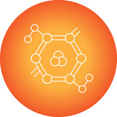 Molecules single vector icon illustration