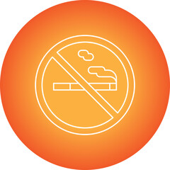 No Smoking Sign single vector icon illustration