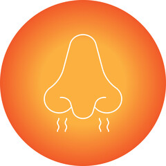 Nose single vector icon illustration