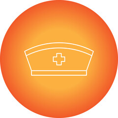 Nurse Cap single vector icon illustration