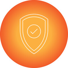 Shield single vector icon illustration
