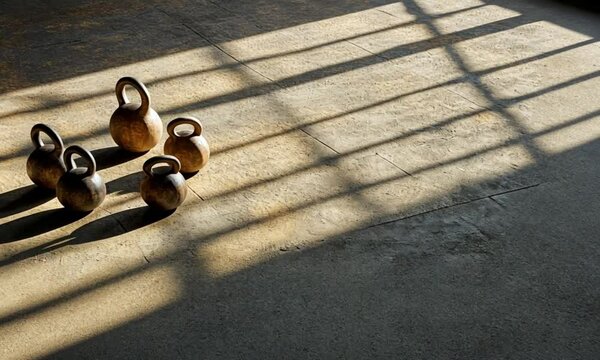 Weight dumbles on the ground