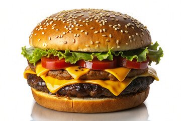 hamburger on a white background