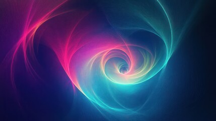 A vibrant colorful swirling abstract background featuring light lines