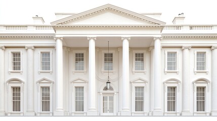 Fototapeta premium White House Exterior Front View. Use for educational, political, or historical purposes