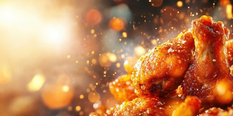 Chicken wings food banner