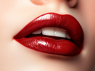 Red Lips Beauty Shot