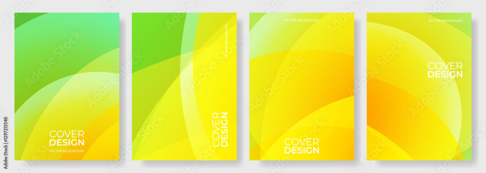 Aufkleber abstract minimalist cover background set. modern poster collection vector design template with sprin