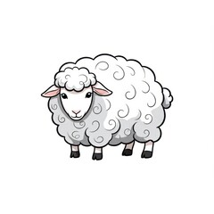 A curled sheep is a sheep whose wool is depicted with curled lines