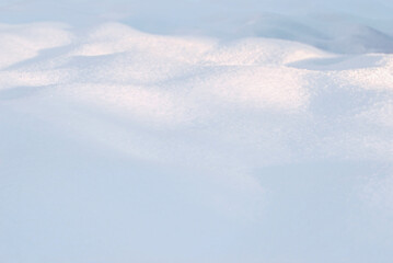Snow surface close up as background