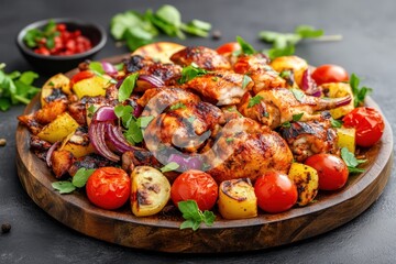 Roasted chicken food banner